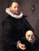 Frans Hals, Portrait of a Man Holding a Skull